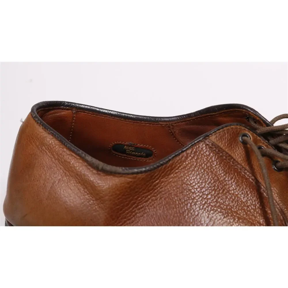 Allen Edmonds San Marco Brown Pebble Grain Leather Lace-Up Dress Shoes 13 D
